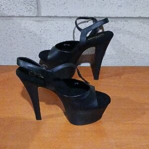 Pleaser Black Platform Heels In Box Womens Size 12 (B1)